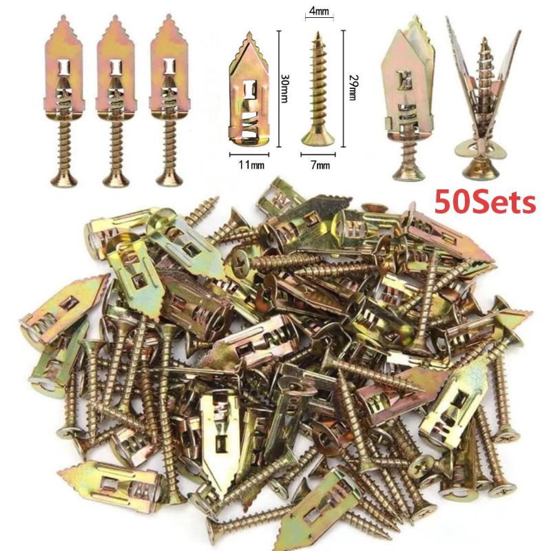 Drywall Anchor Screw - 50 Adet Kendinden Vidalı Alçıpan Ankraj