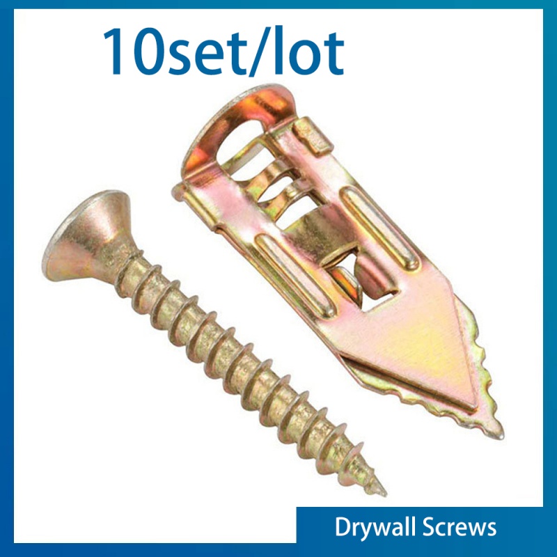 Drywall Anchor Screw - 10 adet/paket, delme ankraj vidaları, alçıpan