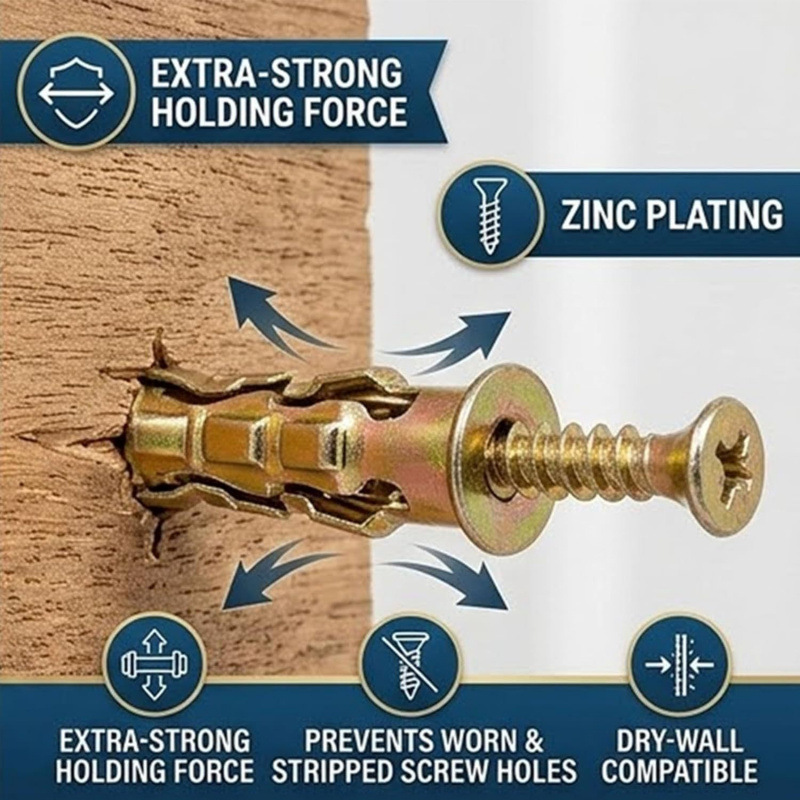 50/100 adet taş genleşme vidas - Drywall Anchor Screw incelemesi ve fiyatı